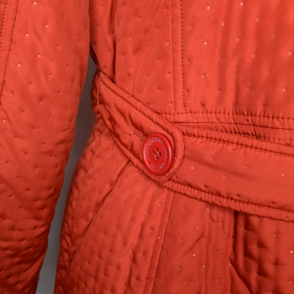 Jones New York Orange Double Breast Coat Medium - Picture 7 of 7